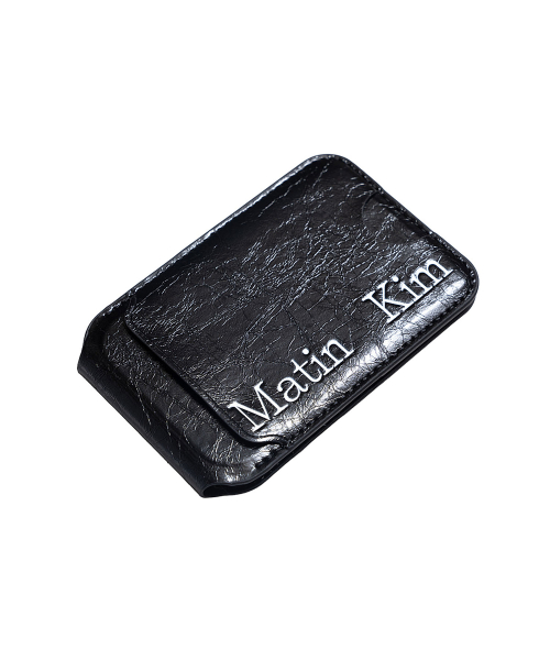 MATIN MAGNETIC FLIP CARD WALLET IN BLACK