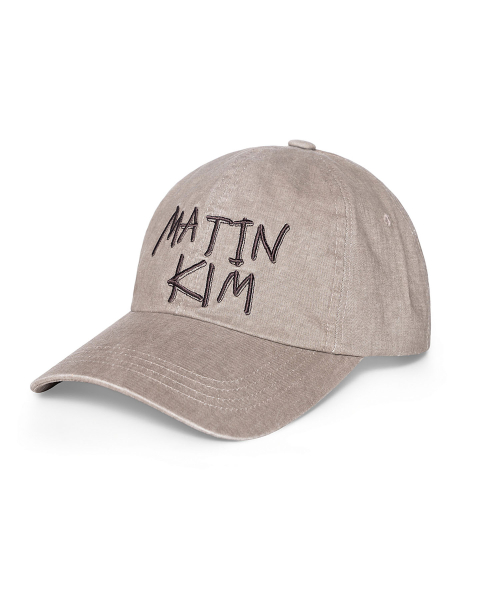 VINTAGE WASHED GRAFFITI BALL CAP IN KHAKI BROWN