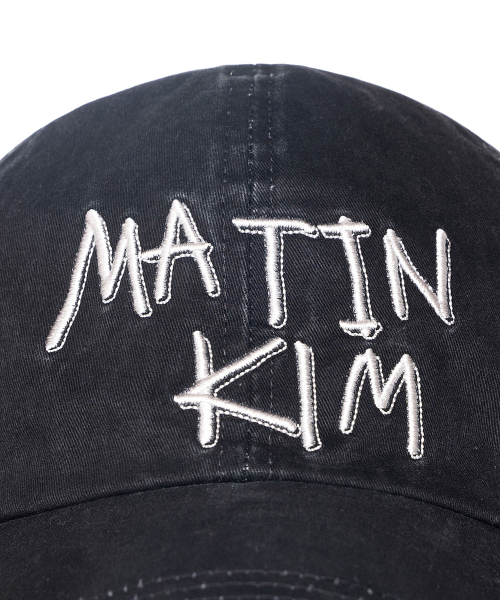 VINTAGE WASHED GRAFFITI BALL CAP IN BLACK