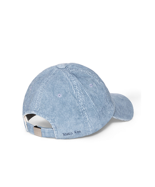 MATIN CRACKED SCRIPT CORDUROY BALL CAP IN LIGHT BLUE