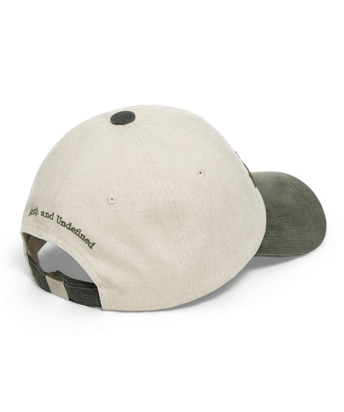 MATIN CLASSIC LOGO CORDUROY BRIM BALL CAP IN CREAM