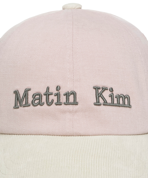 MATIN CLASSIC LOGO CORDUROY BRIM BALL CAP IN PINK