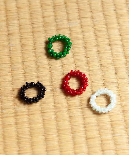 gemstone bubble ring (4color)