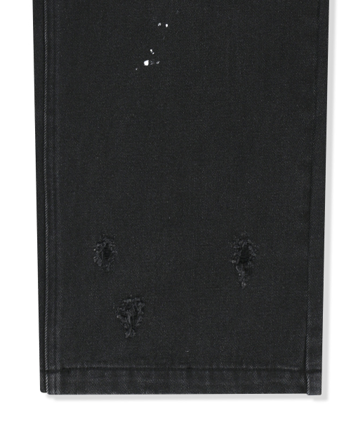 PAINT SPLATTER DENIM PANTS FOR MEN IN BLACK