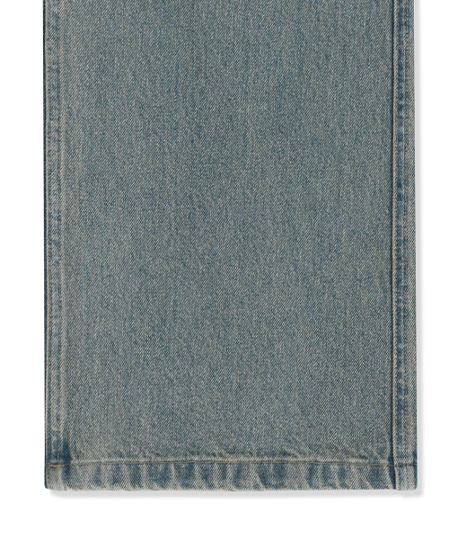 APRON LAYERED DENIM PANTS IN BLUE