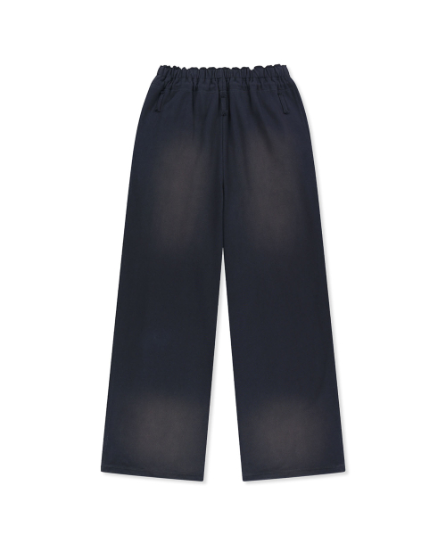 SNAP TUCK WASHED SWEATPANTS IN NAVY