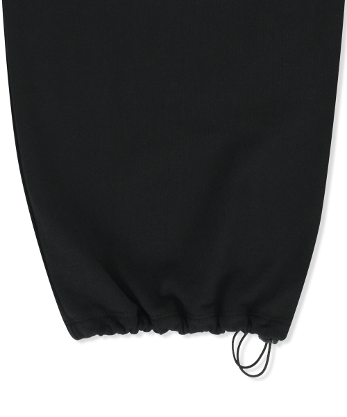 SNAP TUCK WASHED SWEATPANTS IN BLACK