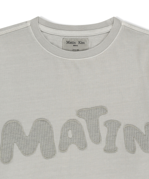 WAFFLE APPLIQUE LOGO TOP IN LIGHT BEIGE