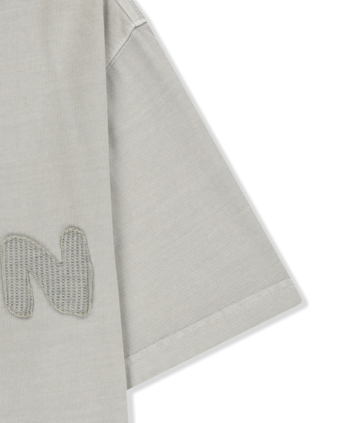 WAFFLE APPLIQUE LOGO TOP IN LIGHT BEIGE