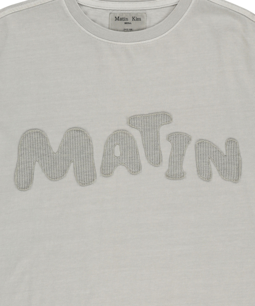 WAFFLE APPLIQUE LOGO TOP IN LIGHT BEIGE