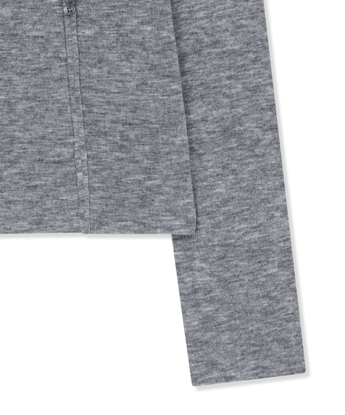 DOUBLE LAYER BUTTON HOOD TOP IN GREY