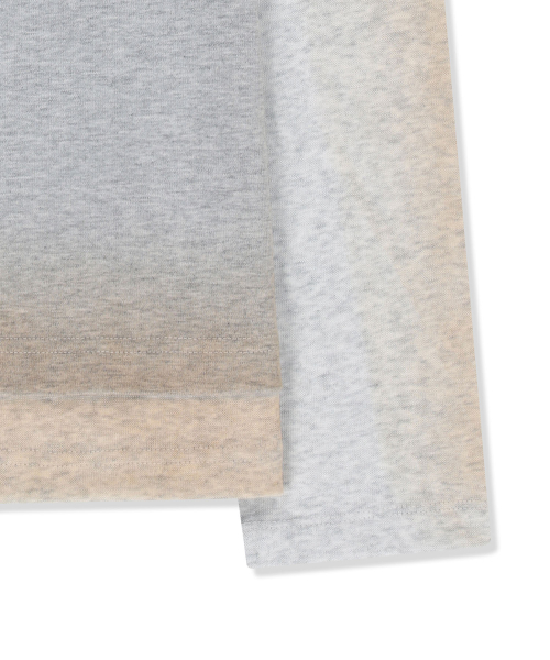 DUST WASHED LOGO LAYERED TOP IN GREY