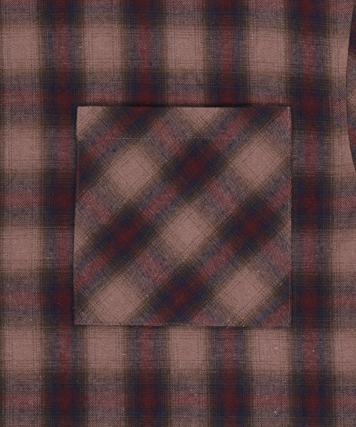 PAINT EFFECT FLANNEL CHECK SHIRT IN INDIAN PINK