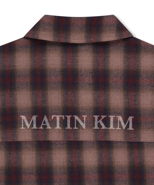 PAINT EFFECT FLANNEL CHECK SHIRT IN INDIAN PINK