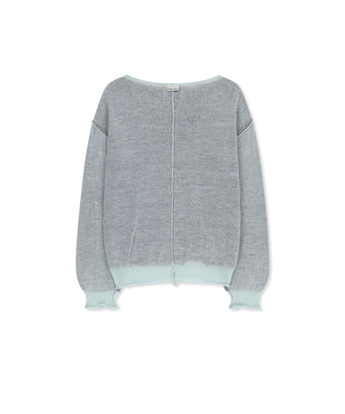 MATIN DUAL TONE KNIT PULLOVER IN MINT