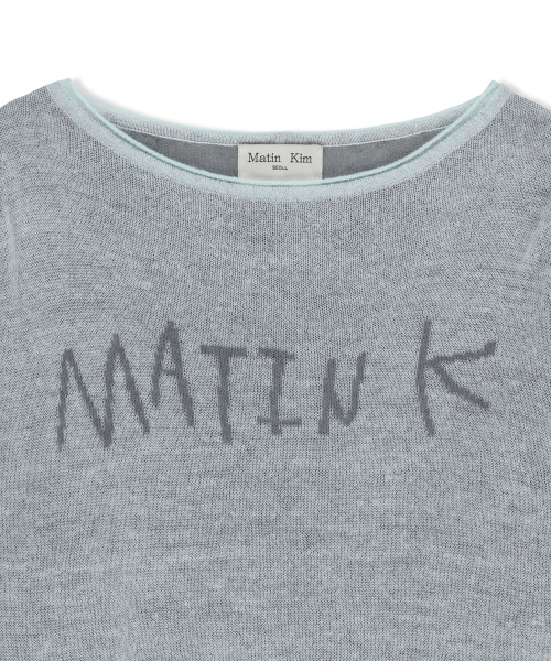 MATIN DUAL TONE KNIT PULLOVER IN MINT