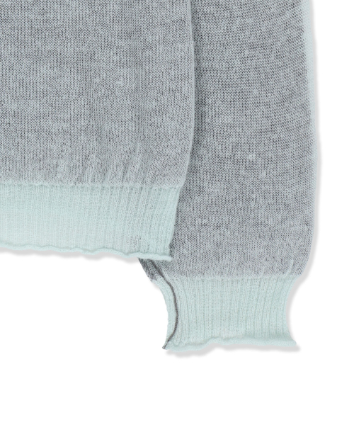 MATIN DUAL TONE KNIT PULLOVER IN MINT