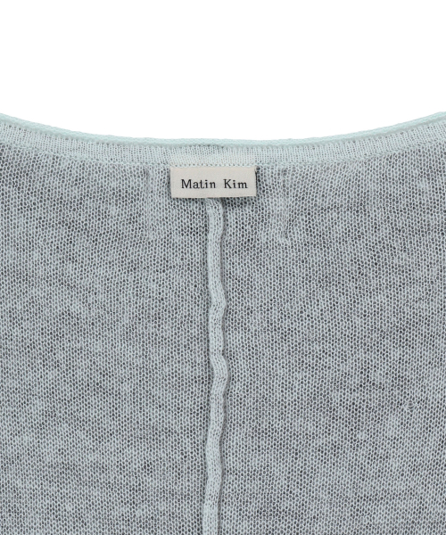 MATIN DUAL TONE KNIT PULLOVER IN MINT
