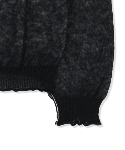 MATIN DUAL TONE KNIT PULLOVER IN BLACK