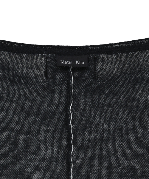 MATIN DUAL TONE KNIT PULLOVER IN BLACK