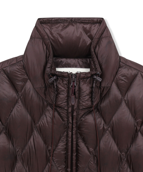 MIX QUILTED LIGHT DOWN JUMPER IN PURPLE