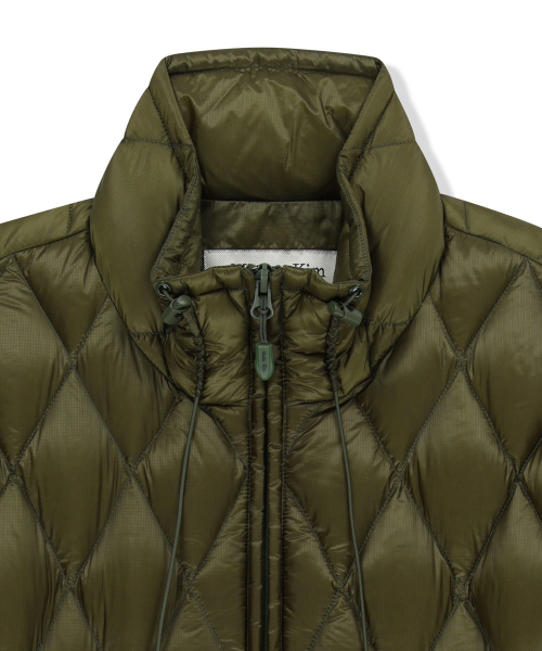 MIX QUILTED LIGHT DOWN JUMPER IN KHAKI