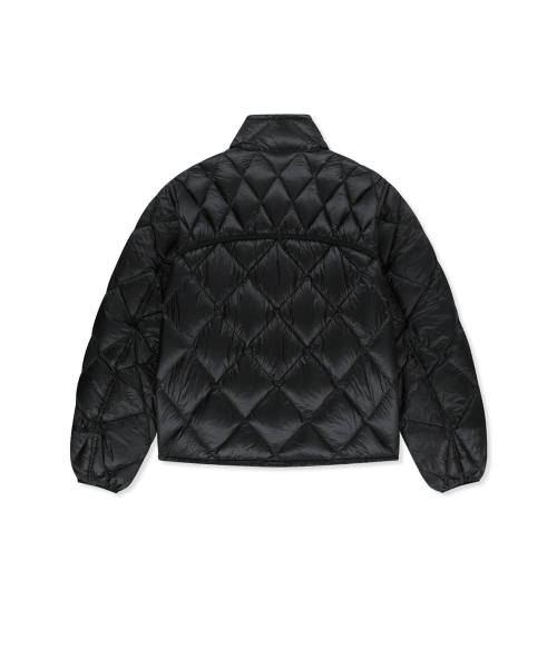 MIX QUILTED LIGHT DOWN JUMPER IN BLACK