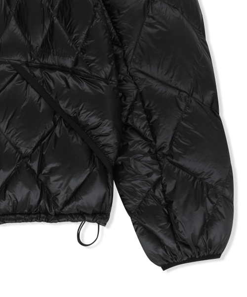 MIX QUILTED LIGHT DOWN JUMPER IN BLACK