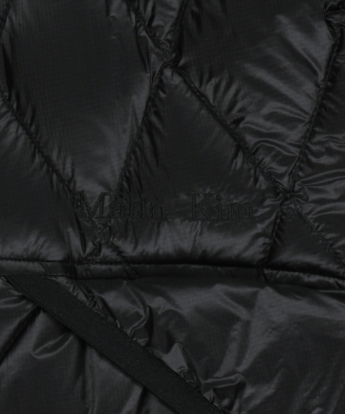 MIX QUILTED LIGHT DOWN JUMPER IN BLACK