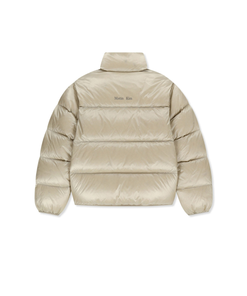 ICON LOGO DOWN JUMPER IN LIGHT BEIGE