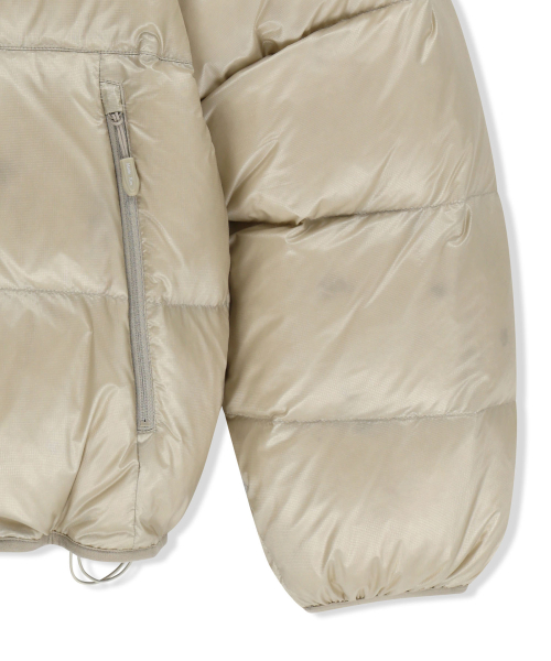 ICON LOGO DOWN JUMPER IN LIGHT BEIGE