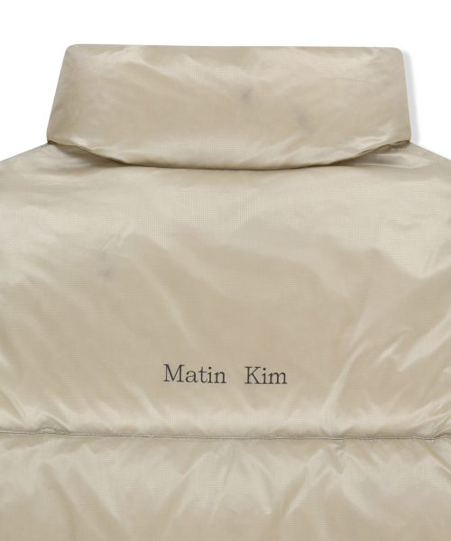 ICON LOGO DOWN JUMPER IN LIGHT BEIGE