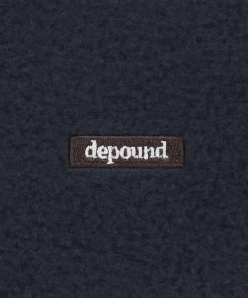 fleece square pouch - navy (L)
