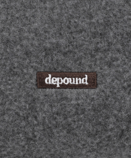 fleece square pouch - grey (L)