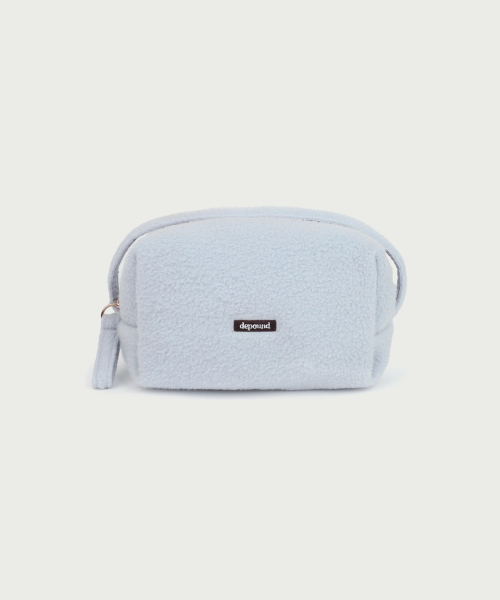 fleece square pouch - light blue (L)