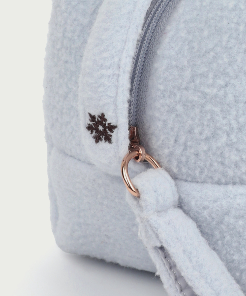 fleece square pouch - light blue (L)