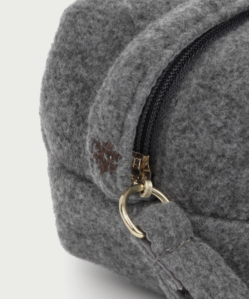fleece square pouch - grey (S)