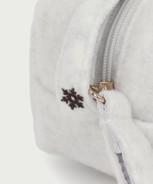 fleece square pouch - light grey (S)