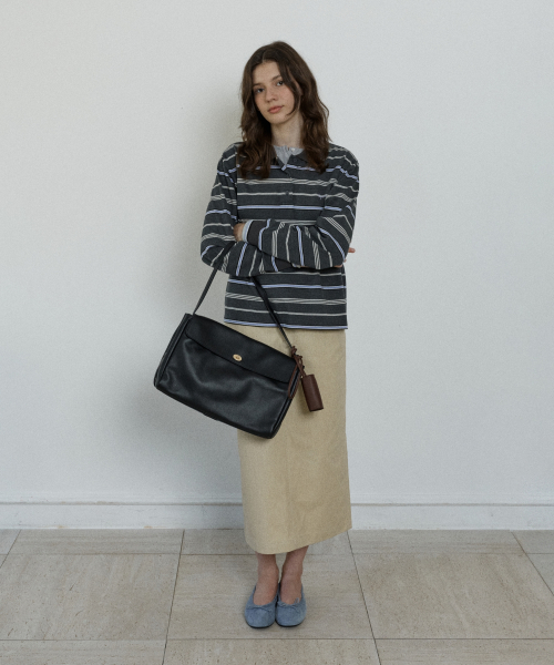 maron bag (leather) - black