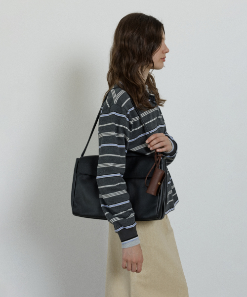 maron bag (leather) - black