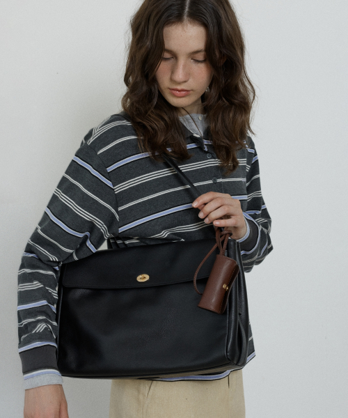 maron bag (leather) - black