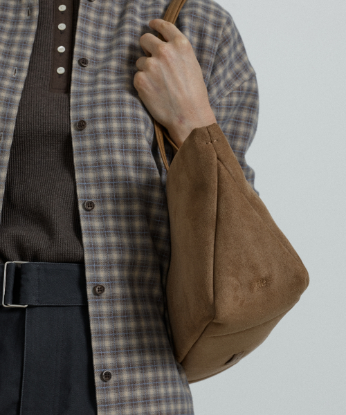 moody wide bag (suede) - camel