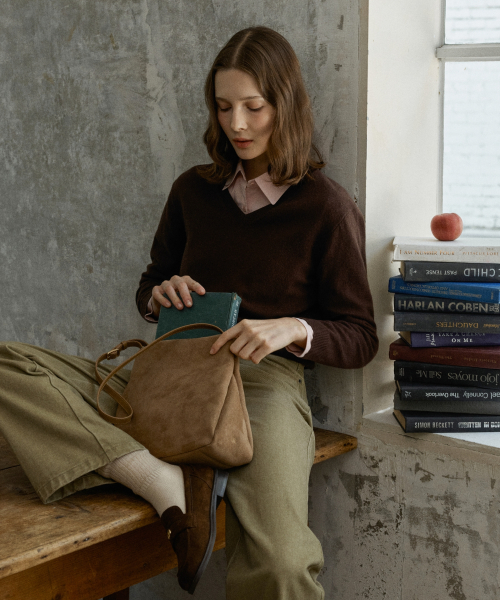 moody bag (suede) - camel