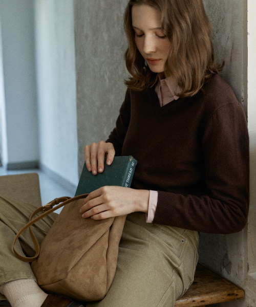 moody bag (suede) - camel