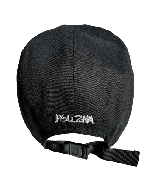 Cotton Signature Logo Embroidered Camp Cap, Black [TRACK 001]