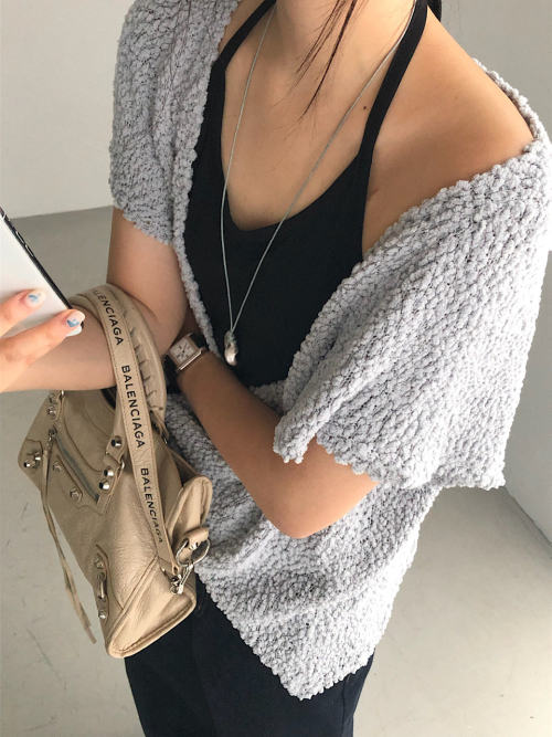 Boucle Deep V Knit Top (3C)