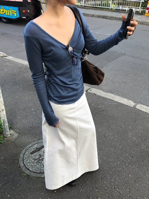 Shirring Wrap Long Sleeve (3C)