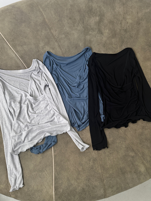 Shirring Wrap Long Sleeve (3C)