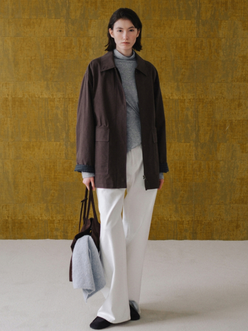 Mac Half Trench Pigment Coat Brown AT6JAC001BW