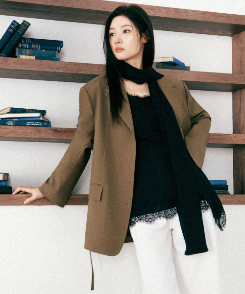Four-Button Belt Jacket NEW6AJ821_92